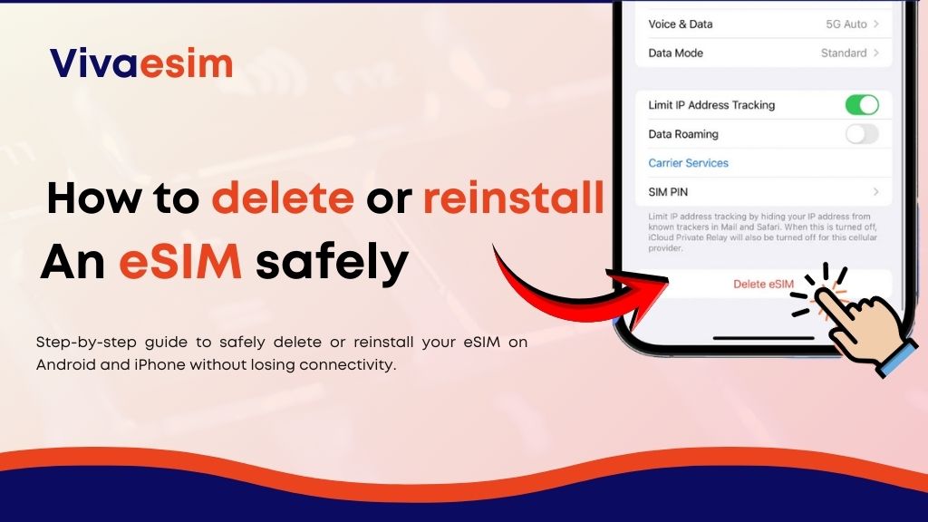 how to delete or reinstall an eSIM safely